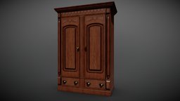 Victorian Wardrobe victorian, wooden, closet, desk, chest, vintage, antique, wardrobe, old, cupboard