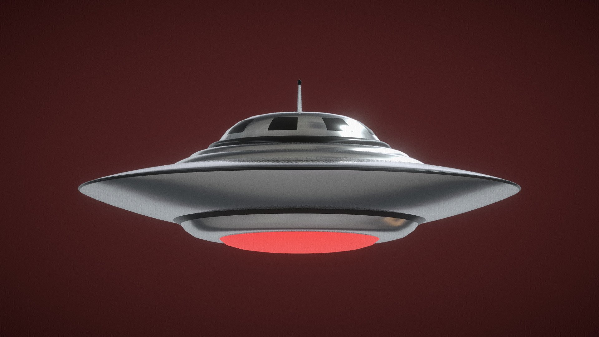 3D model of a alien spaceship that appear in the art of Jim Nichols 3d model