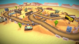 V5 Road Desert prop, racinggame, asset