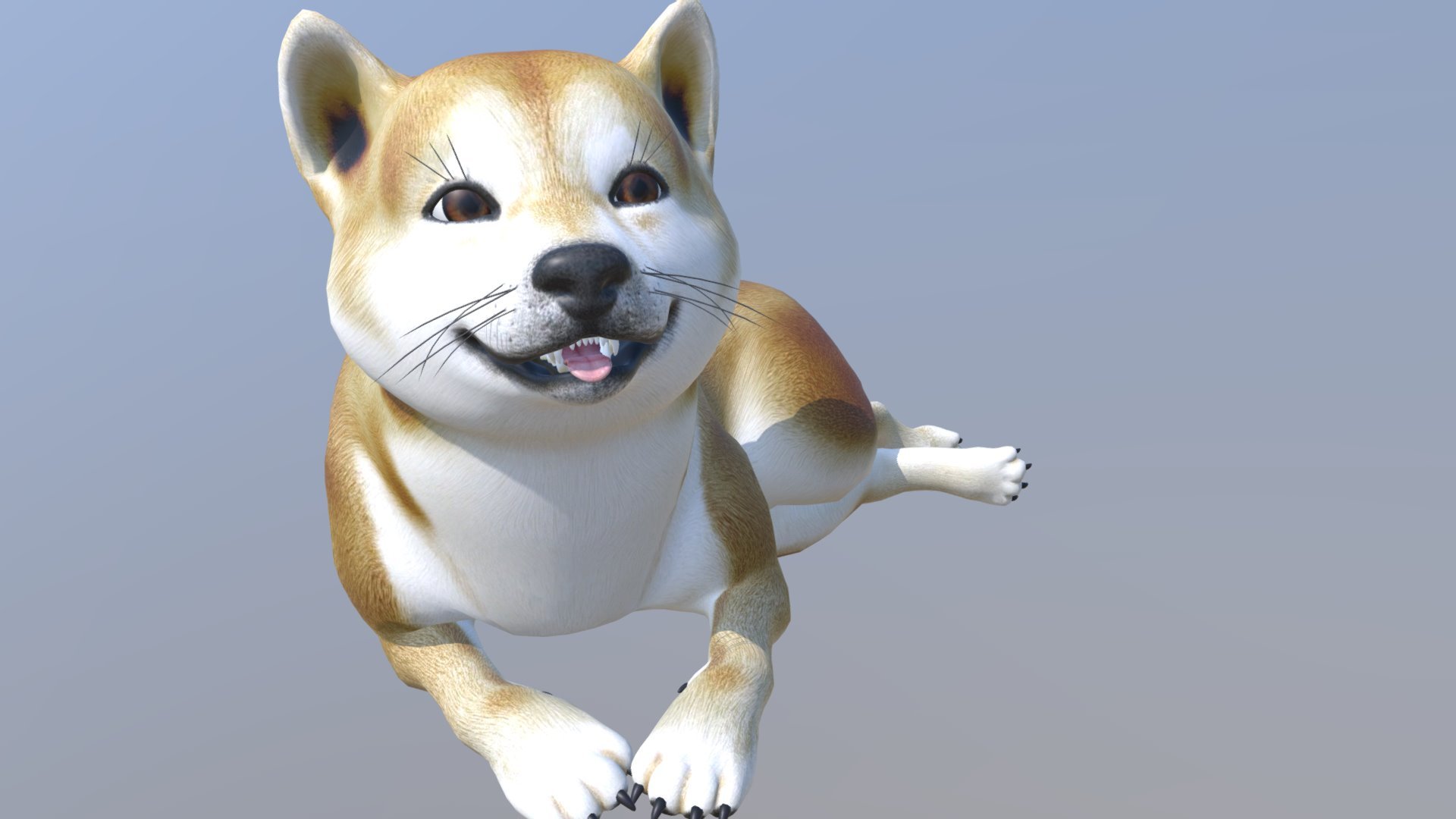 Look at this cute adorable meme dog. Such wow. Such perfection. Woof.
He loves you so much! Why don't you show him some love as well! He will appreciate it! - Shiba Inu Dog - 3D model by HardzGal 3d model