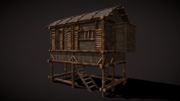 Modular Housing Units housing, viking, buildings, medieval, unreal, pack, guard, cabin, walls, homes, multi, cabinet, engine, game, lowpoly, house, wood, modular, village, gameready