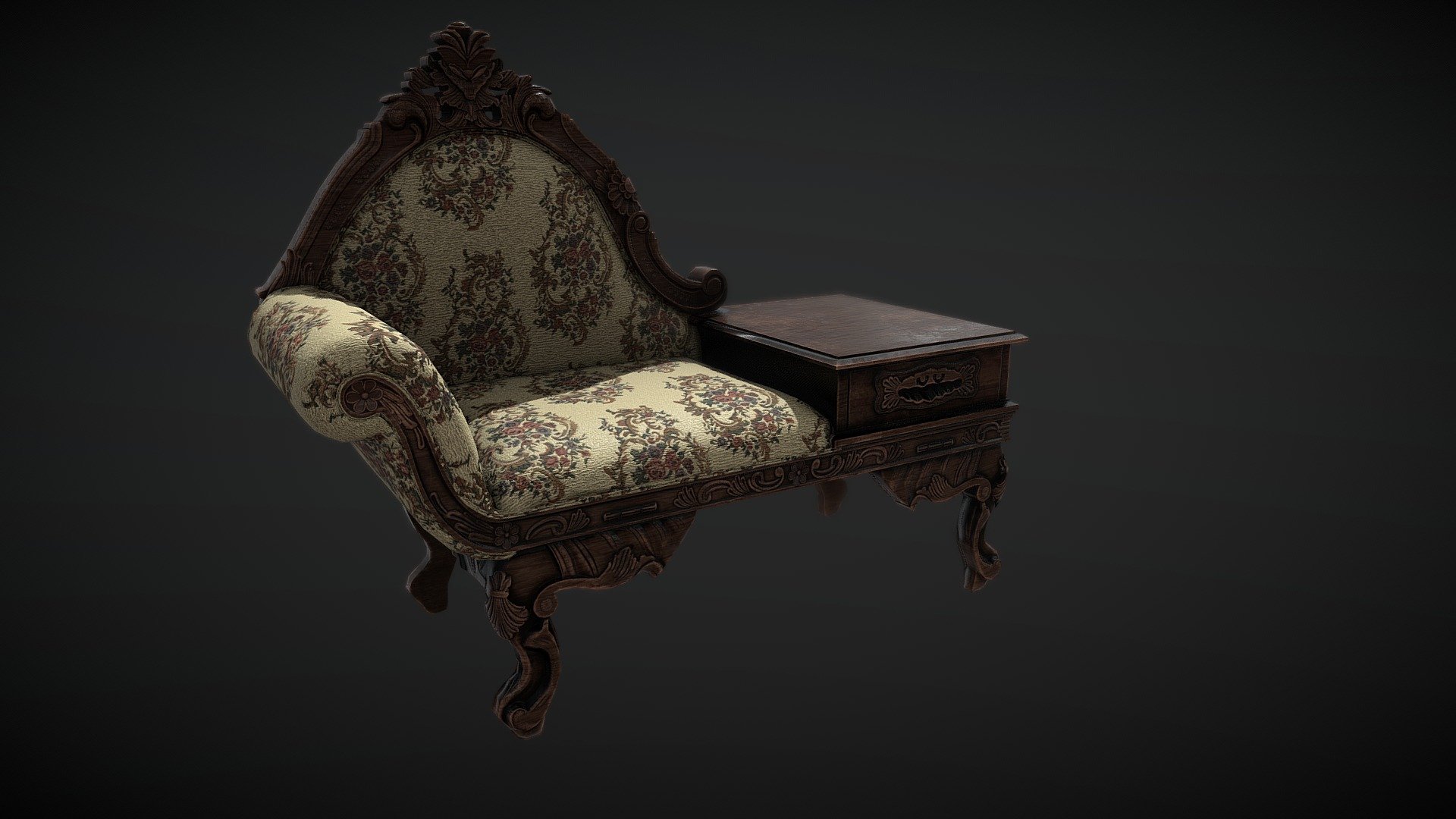 Victorian Bench - Victorian Bench - 3D model by Delphine Lacroix (@Ker0tan) 3d model