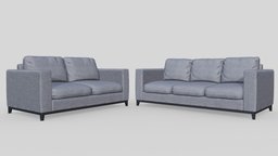 Game Ready | Livingroom Sofas sofa, couch, furniture, props, lowpoly, home, gameready
