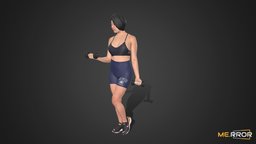 Asian Woman Scan_Posed 12 30k poly body, topology, people, standing, arm, fitness, asian, bodyscan, ar, posed, dumbbell, woman, weight, korean, workout, sportswear, femalemodel, woman3d, character, low-poly, photogrammetry, lowpoly, scan, female, human, gameready, movements, korean-style, noai