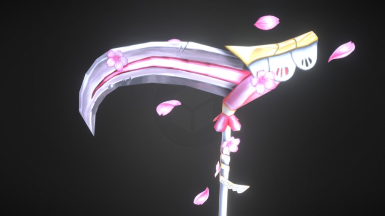 Weapon practice &lt;3 - Sakura Sickle - 3D model by liumiwa (@sty11324) 3d model