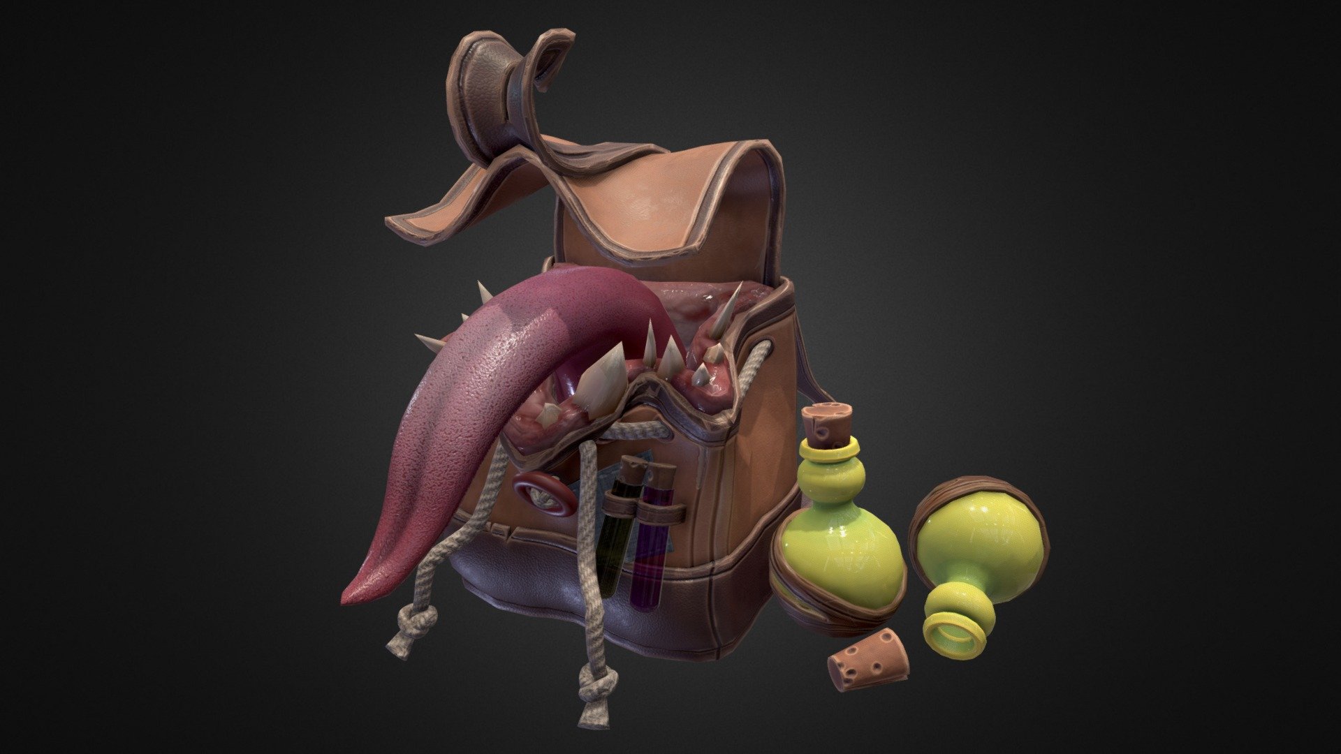 A completely normal backpack - Backpack Mimic - 3D model by Chris (@saltychristopher) 3d model