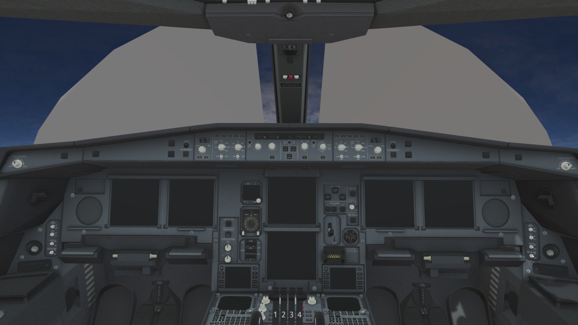 A340_600_Cockpit - 3D model by think-3d 3d model