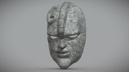 JOJO Ishikamen stone mask mask, dio, jojo, jojosbizarreadventure, substancepainter, blender, stone