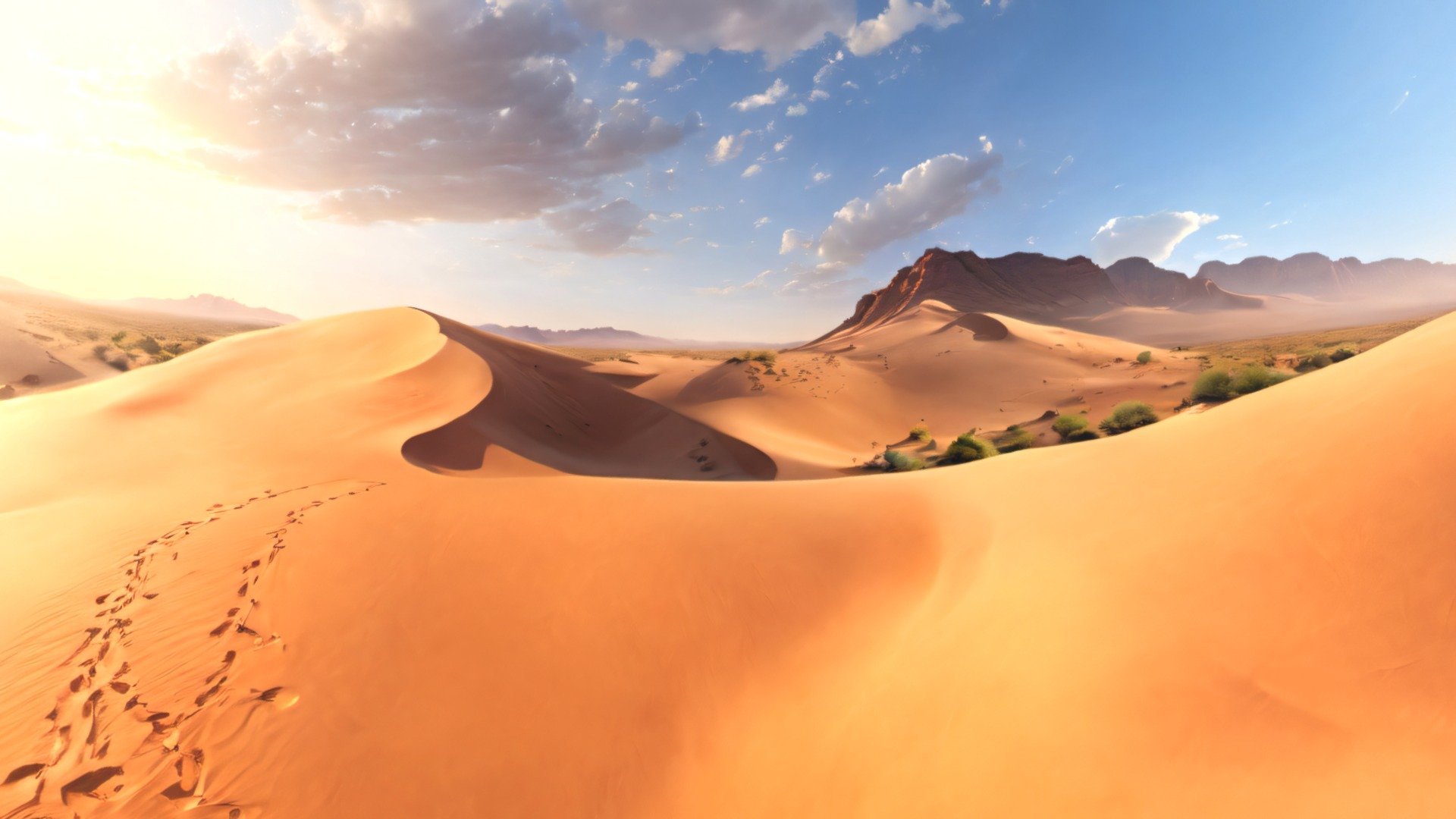 This pack contains 16 different HDRI equirectangular panoramas which will help you create 360 degrees spherical Desert backgrounds in different 3d software (Blender, Unreal Engine, Unity, 3dMax and many others). It is perfect for games, virtual reality, 3d renders, movies etc. All images were created with AI and edited in different 2d and 3d software to improve quality, remove seams and make them perfect for any 3d or 2d  Desert project.

Texture formats: HDR and JPG; 
Number of unique textures: 16; 
Number of 3d models: 1; 
Texture resolutions: 8k (8192 x 4096); - HDRI Desert Panoramas Megapack - Buy Royalty Free 3D model by Ionut81 3d model