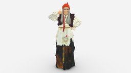 Old Woman 0176 style, people, clothes, miniatures, realistic, old, woman, baba, yaga, character, 3dprint, model
