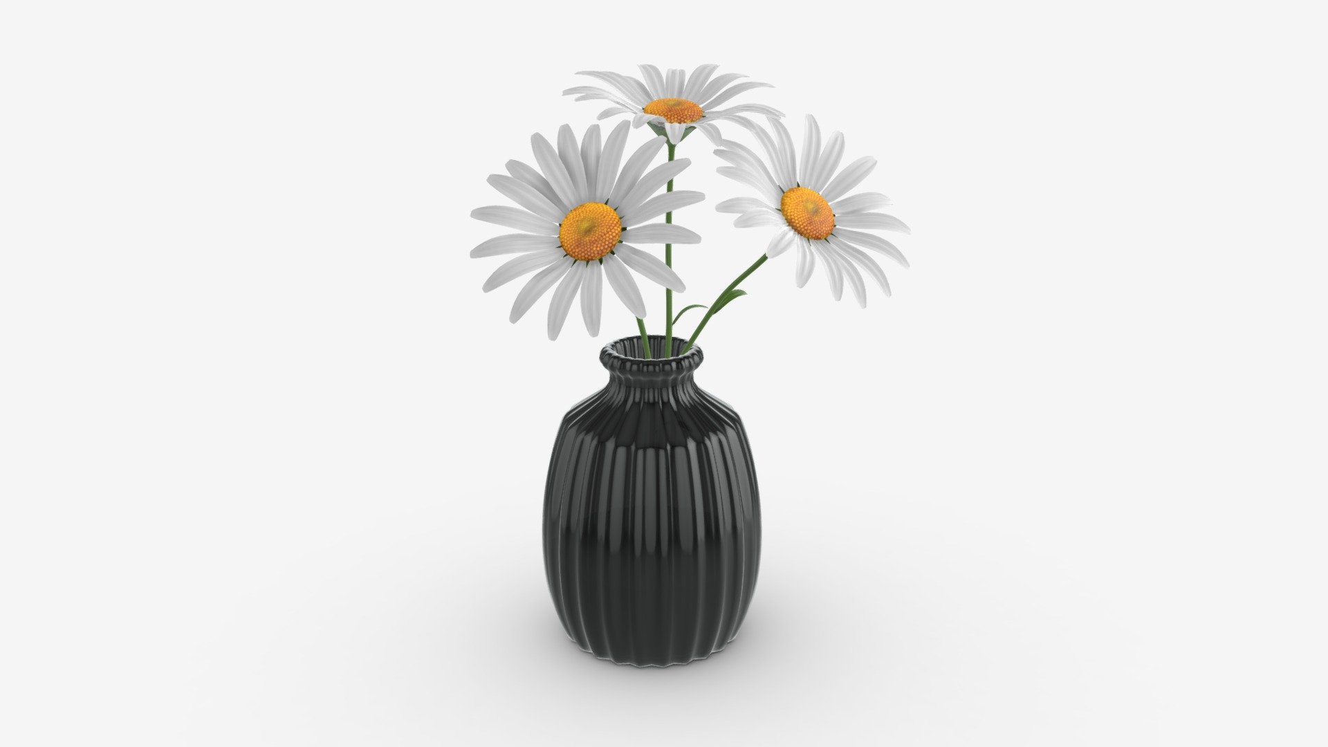 Vase with daisies - Buy Royalty Free 3D model by HQ3DMOD (@AivisAstics) 3d model