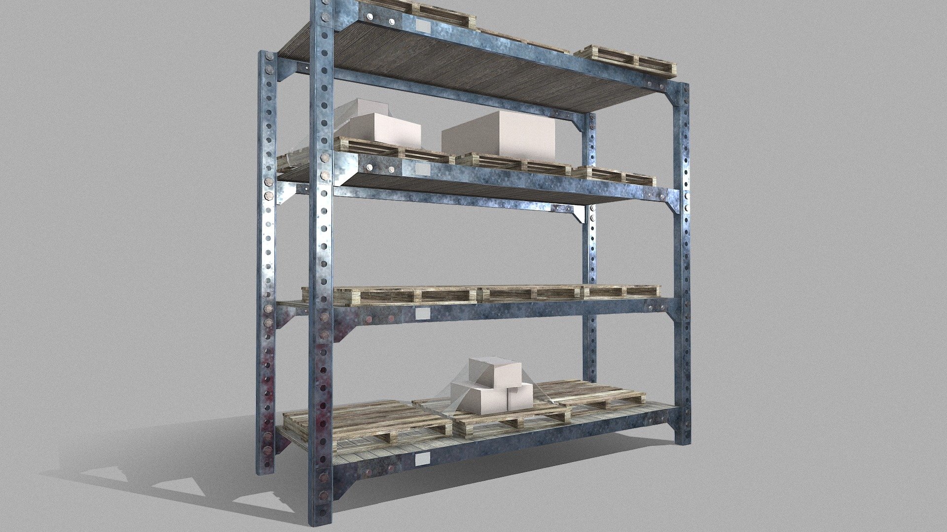warehouse shelving unit - Warehouse Shelving - Buy Royalty Free 3D model by jimbogies 3d model