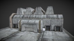 Shooting Building Sci fi Low poly