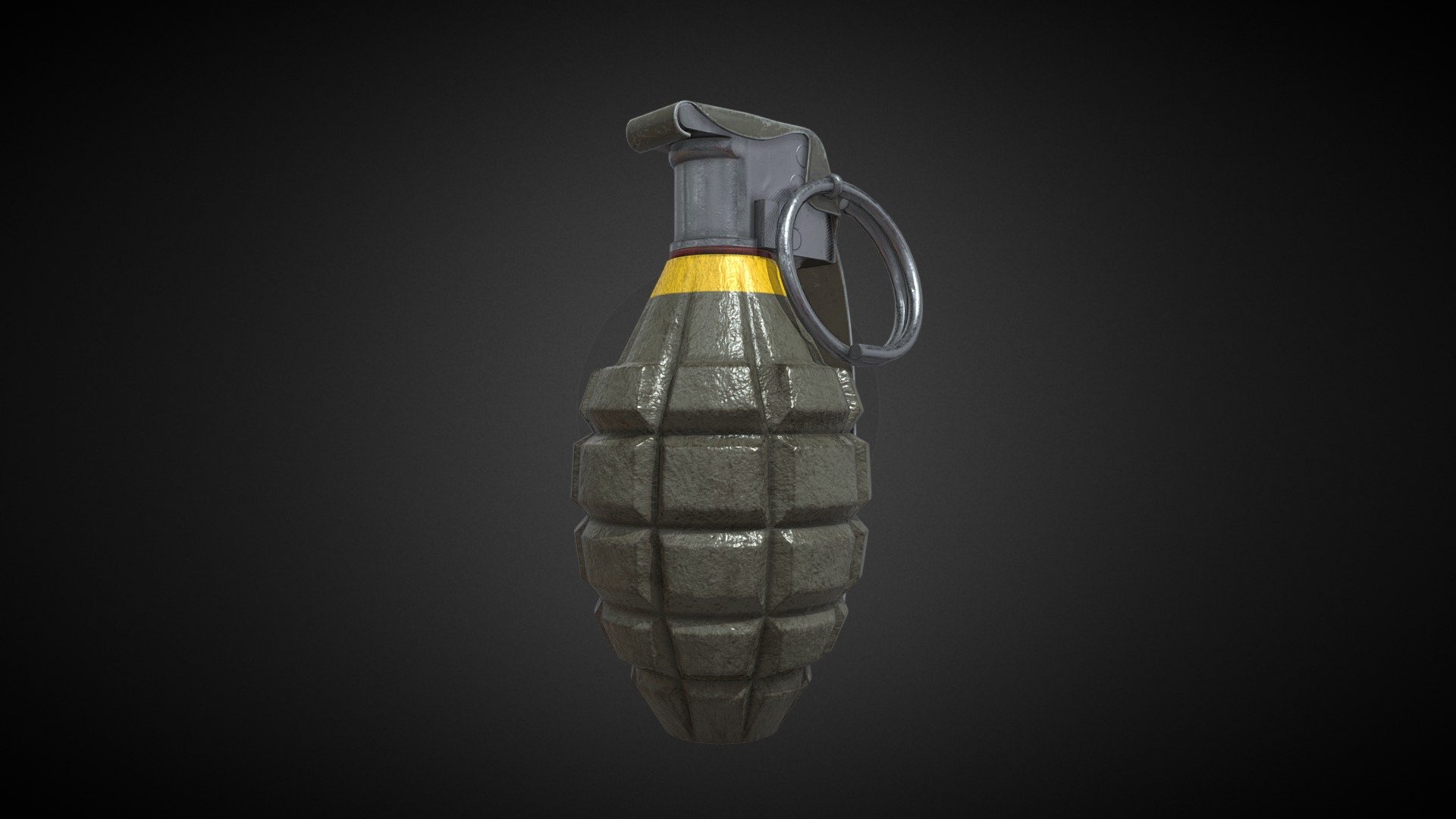 This is the result of my mk2 grenade from Tim Bergholz's free course. Thanks to this I have reviewed modeling concepts and UWVs and I have started to learn substance painter 3d model