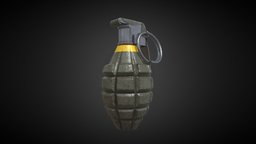 MK2 grenade, prop, freemodel, 3dsmax, military, free, 3dmodel, war