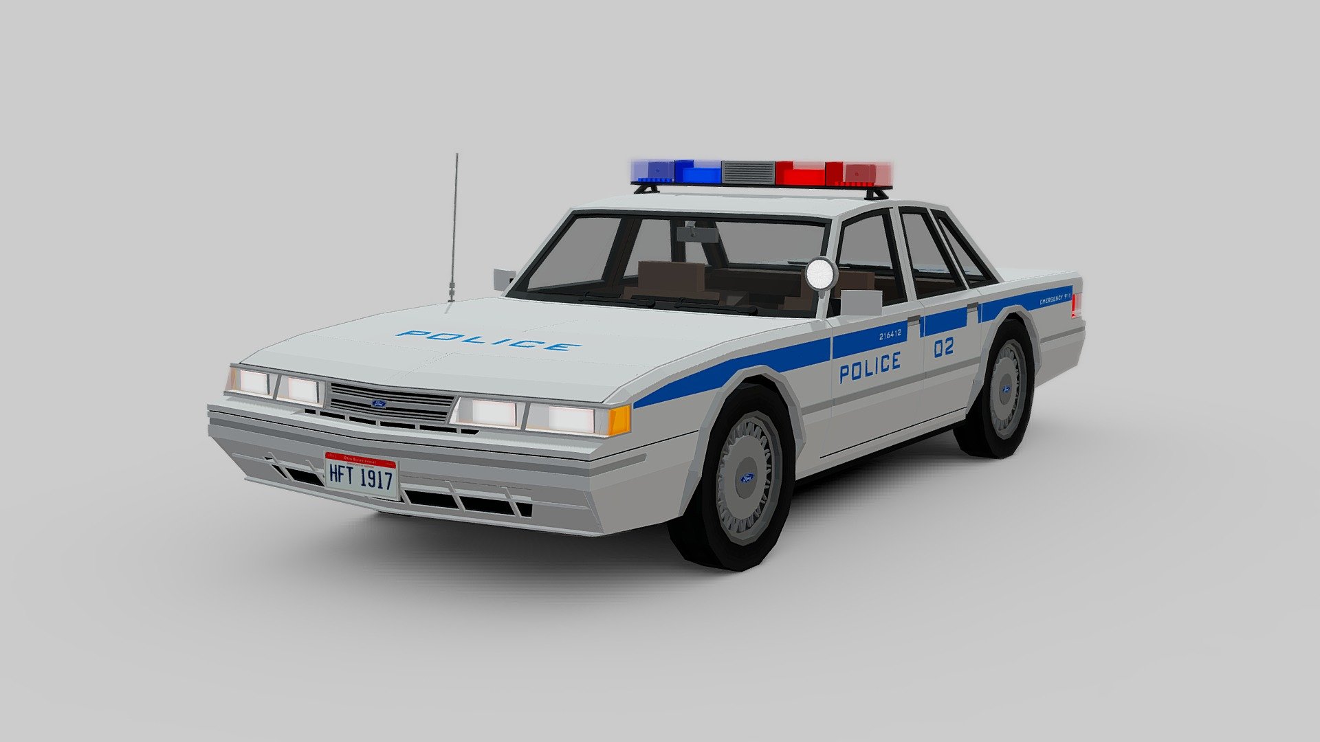 A Minecraft replica of a first generation Ford Crown Victoria Police Interceptor (CVPI). Developed to be used as a working model in my Minecraft:Bedrock Edition addon. To be posted on MCPEDL 3d model