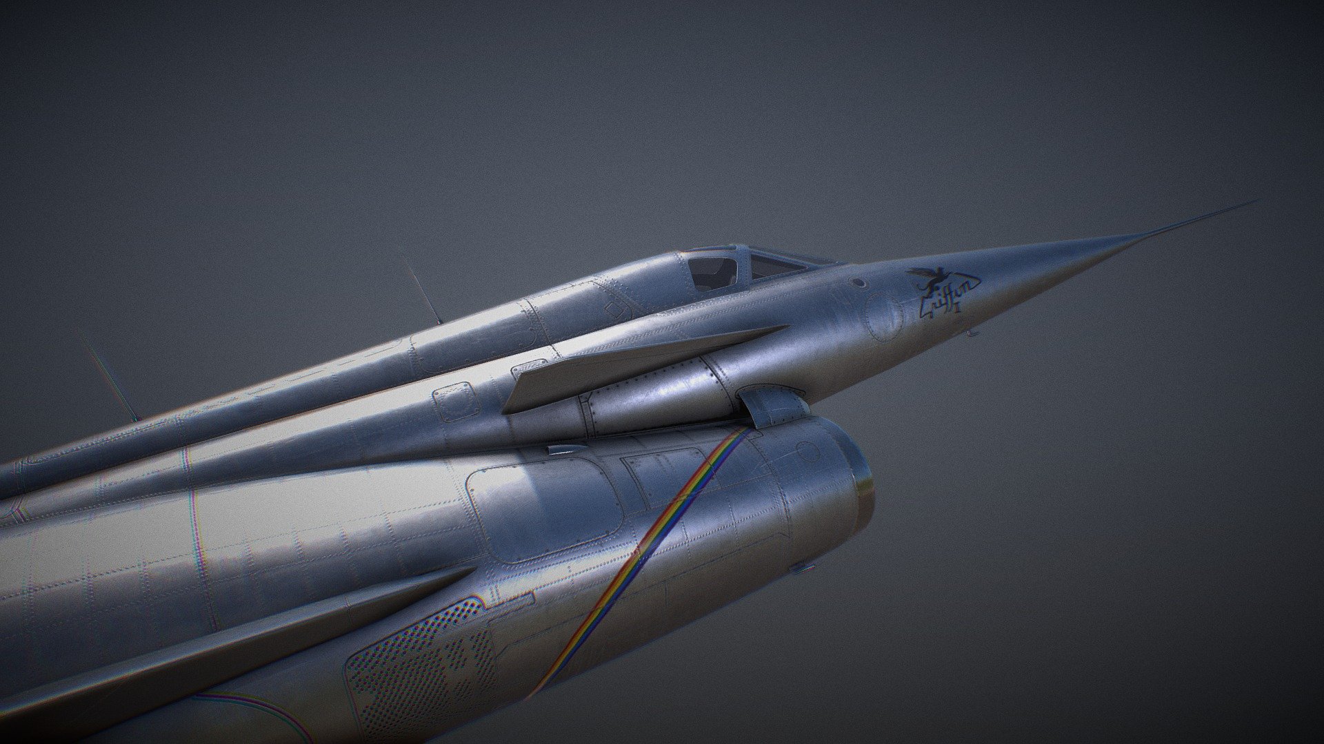 A model of the Nord 1500 Griffon 2 aircraft, a french Ramjet-powered prototype from 1955 - Griffon - 3D model by ptibogvader 3d model