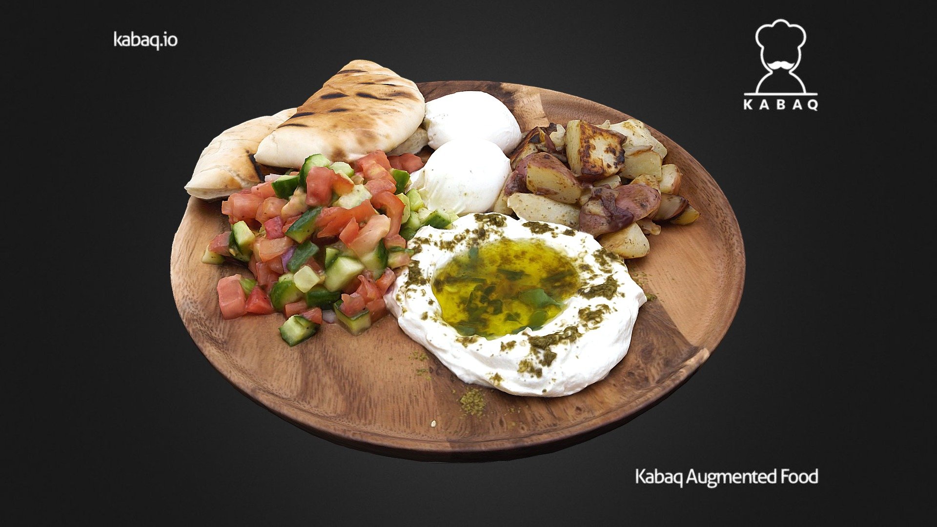Israeli Breakfast by Miriam - Miriam - Israeli Breakfast - 3D model by QReal Lifelike 3D (@kabaq) 3d model