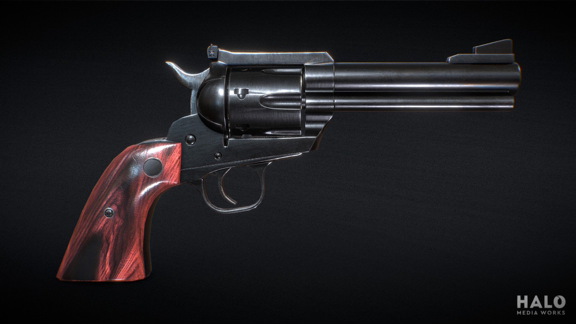A Ruger Blackhawk Revolver. Game ready asset to test out AR/VR ready. Optimized. Textured in Substance. Comes with all PBR Maps. The moving parts are seperated so you can animate them.

Includes, Diffuse, Normal, AO, Roughness, Metalness Maps. Standard PBR workflow - Ruger Blackhawk Revolver - Buy Royalty Free 3D model by Halo Renders (@HaloRenders) 3d model