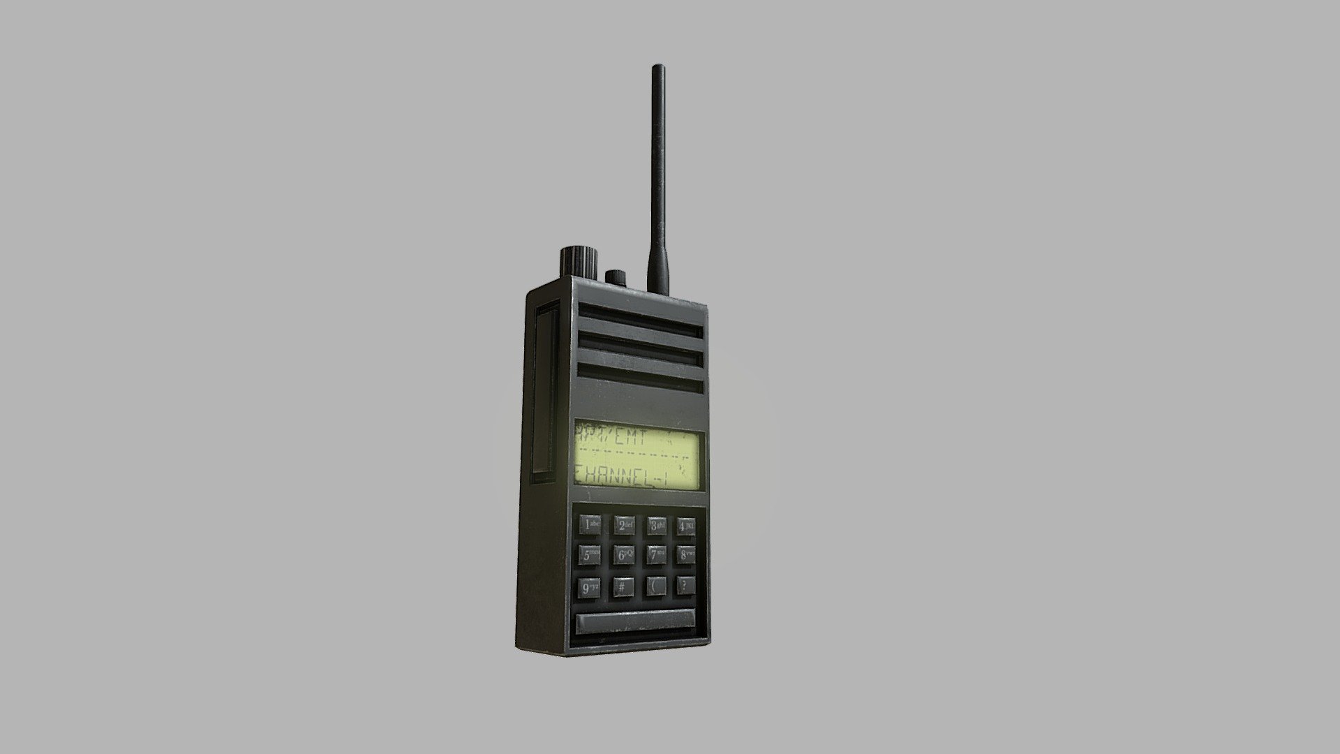 Generic Police Radio prop perfect for any Game or presentation projects. Two way radio based on motorolla two way radio devices 3d model