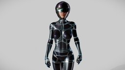 Woman SciFi Space Suit suit, fiction, soldier, people, future, cyber, boots, astronaut, cyborg, science, woman, girl, game, scifi, helmet, futuristic, technology, fantasy, space