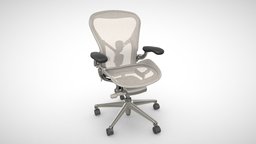 Herman Miller Aeron Chair  Low Poly transparency furniture3d, chair