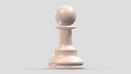 Pawn Chess stl, tower, games, printing, cnc, piece, runner, pawn, bishop, queen, rook, king, print, printable, chessboard, chessmen, chessman, asset, game, 3d, low, poly, model, chess, lady, knight