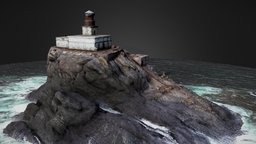 Tillamook Rock Lighthouse drone, lighthouse, multiverse, dronemapping, oregon, photoscan, photogrammetry, blender, 3dscan, usa, 3df-zephyr, rock, latarnia, tillamook