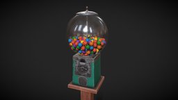Candy Machine vintage, retro, candy, old, machine, candymachine, gumballmachine, gameready