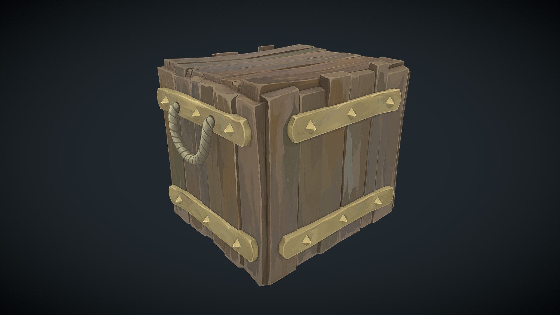 I wanted to do a little Arcane style study, so for the last two days i was busy painting this wooden crate. I had a lot of fun with this and I can't wait to start working on the next piece. ✨ - Handpainted Crate - Arcane study - 3D model by Katarzyna Mnich (@katamn) 3d model
