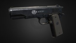Colt Pistol M1911A1 Game Asset
