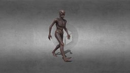 Alien Soldier humanoid, extraterrestrial, alien, animations, character, low-poly, creature, monster, fantasy, rigged, space, horror