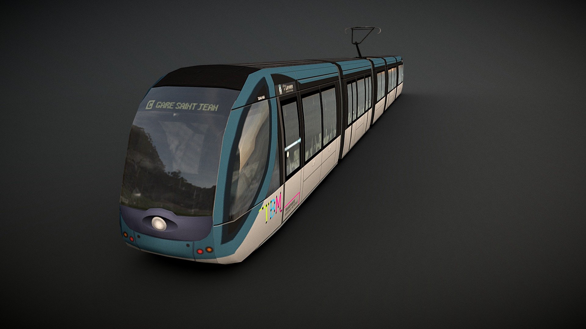 Tram Bordeaux - Buy Royalty Free 3D model by GrunyStudio 3d model