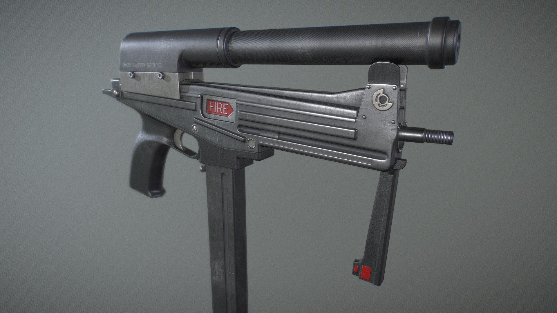 Finnish submachine gun from the 80s. Mostly remembered because of the 1986 film Cobra.

Riggable model files in .fbx format and hires textures included as additional files 3d model