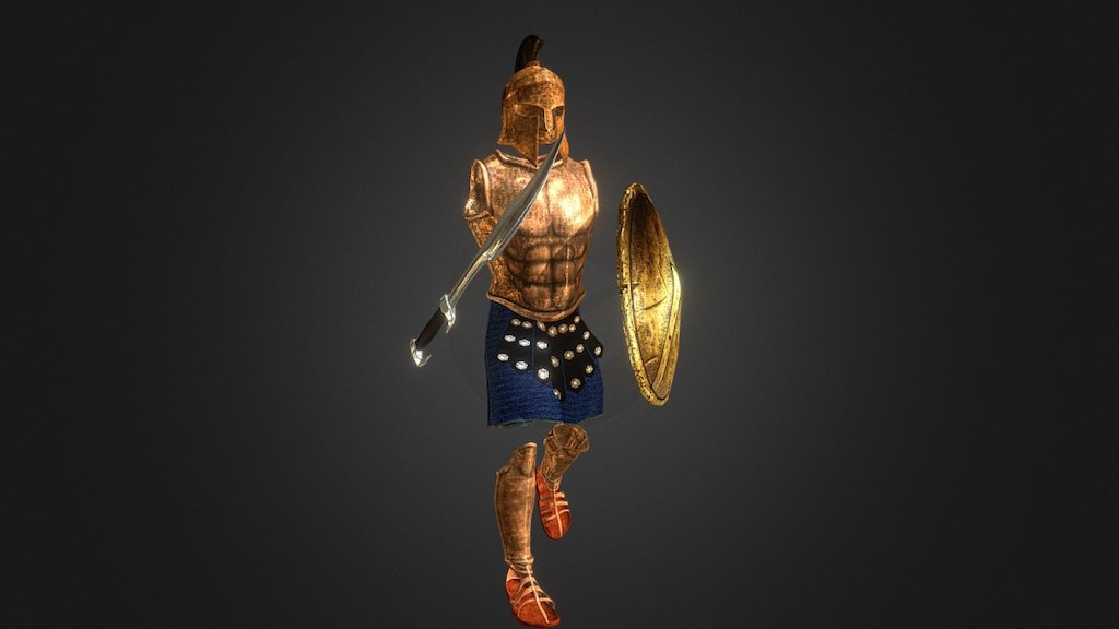 3ds max,low-poly model,rigged skinned - Spartan Armor All - 3D model by pinotoon 3d model