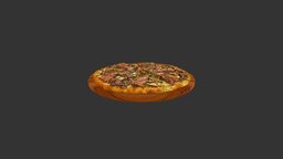 Піца Фантазія смаку (Bacon_onion_mix_pizza) photoscanning, 3dmodel