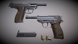 Walther P38 pistols, weapons, military, guns
