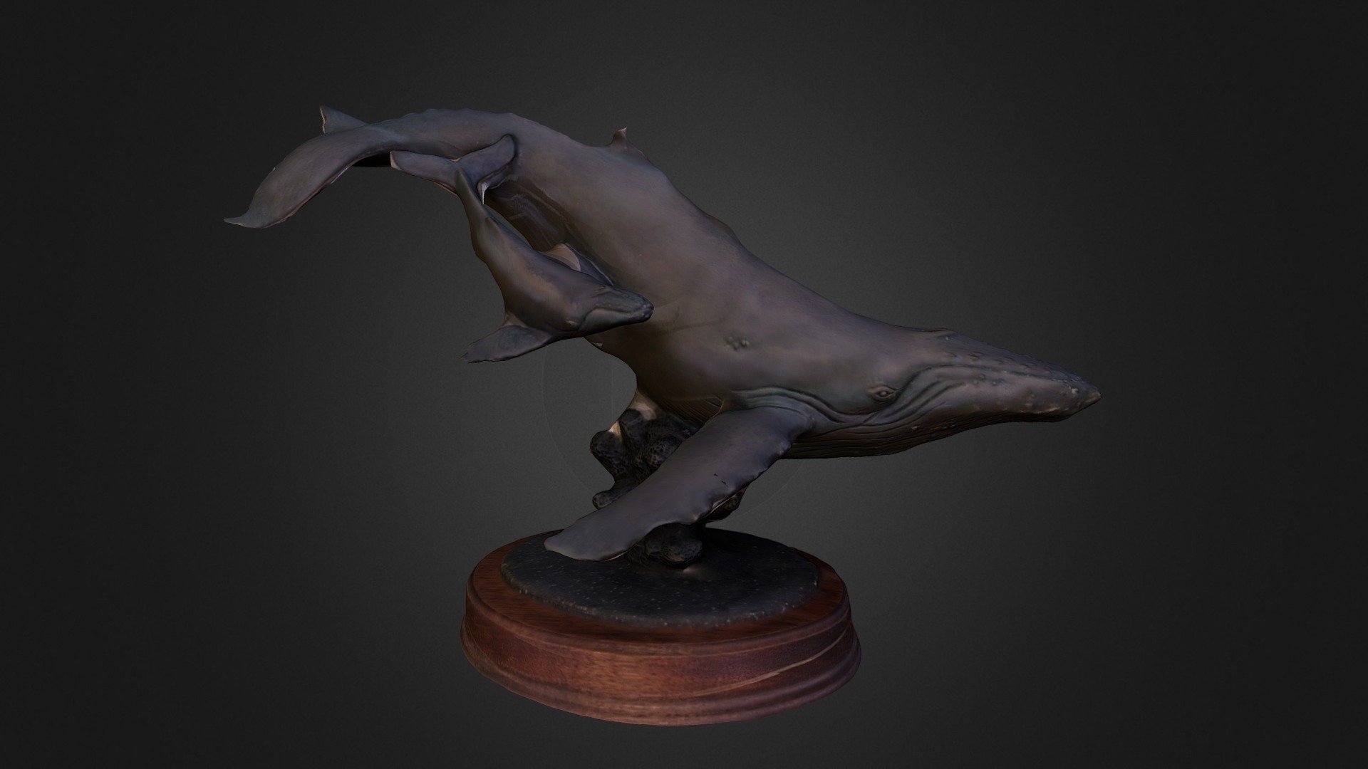 L153B OCEAN EXPLORERS
我的收藏品 之二  年少時購於「自然野趣」自然書屋 - Humpback Whale bronze sculpture 座頭鯨青銅雕塑 - 3D model by mark.energy 3d model