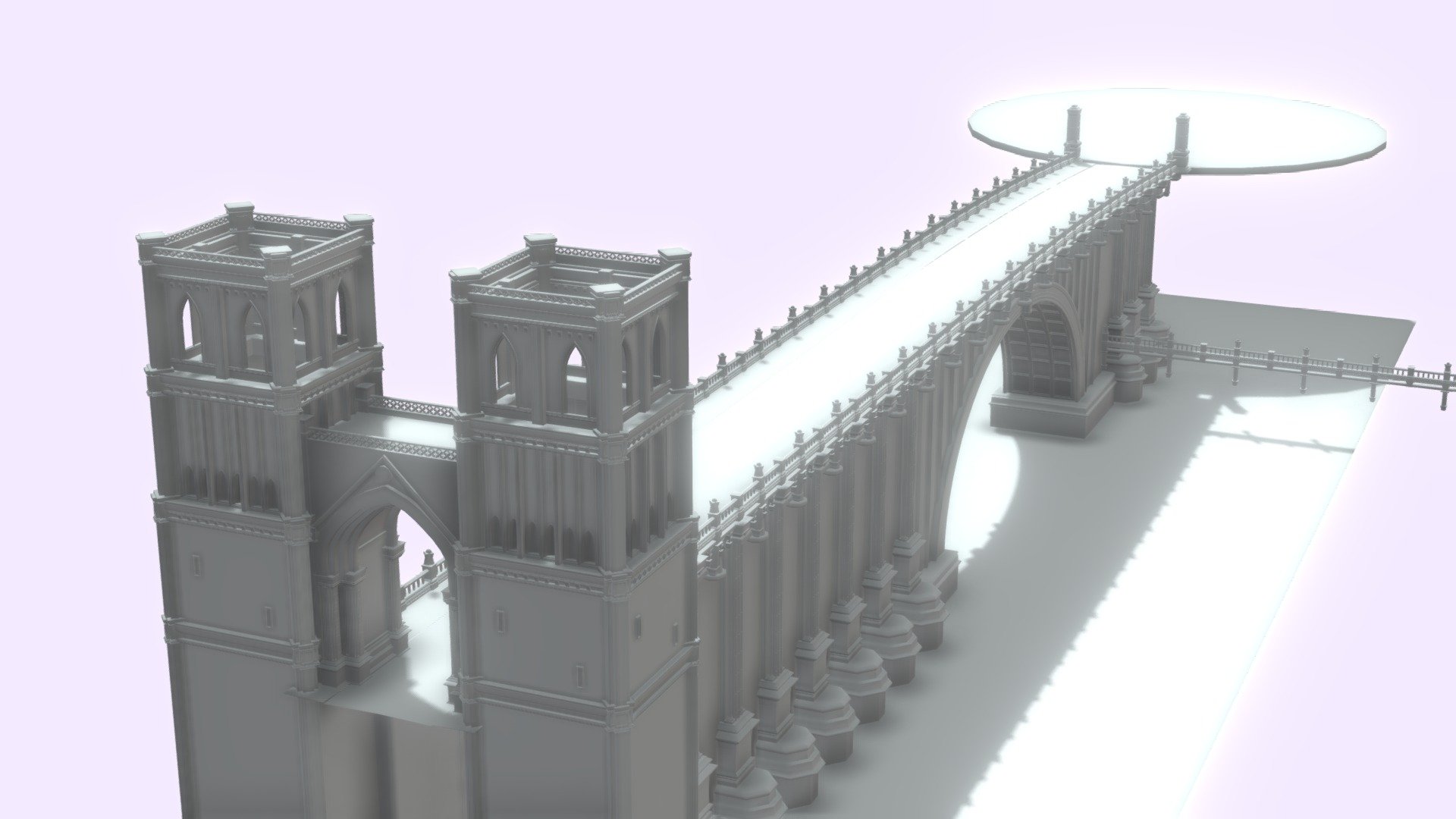 modeled by me, not ripped - Irithyll bridge [dark souls 3] - Download Free 3D model by cereal (@skeeeyee) 3d model