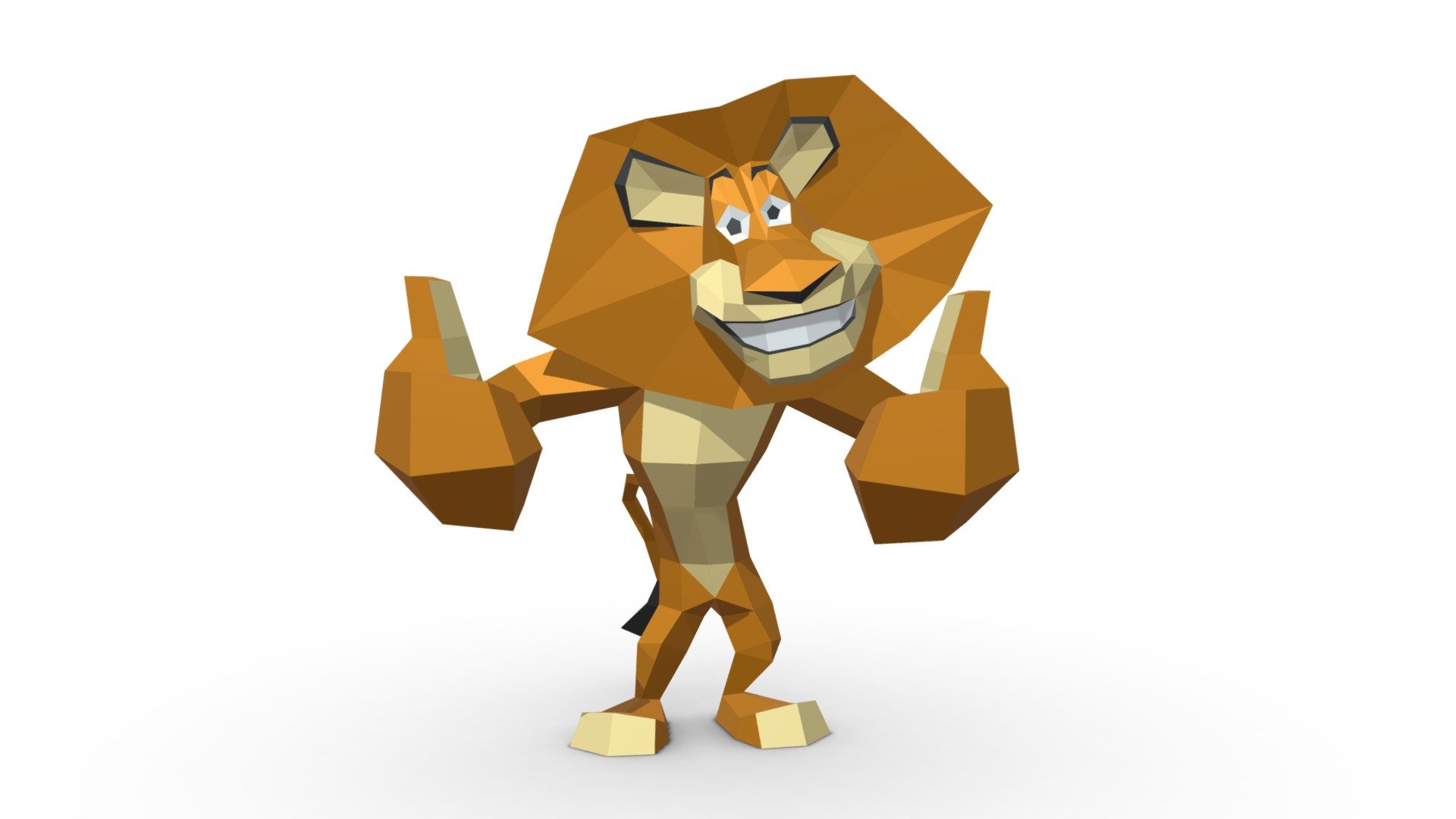lion Alex - 3D model by PolyArt (@ivan2020) 3d model