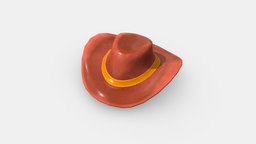 Cartoon cowboy hat hat, kids, children, child, clothes, cowboy, costumes, lowpolymodel, hand-painted, clothing