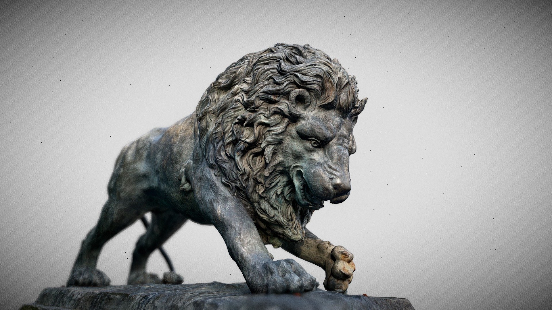 Life size statue of a Lion - Slieve Donard Lion - Buy Royalty Free 3D model by reencon 3d model
