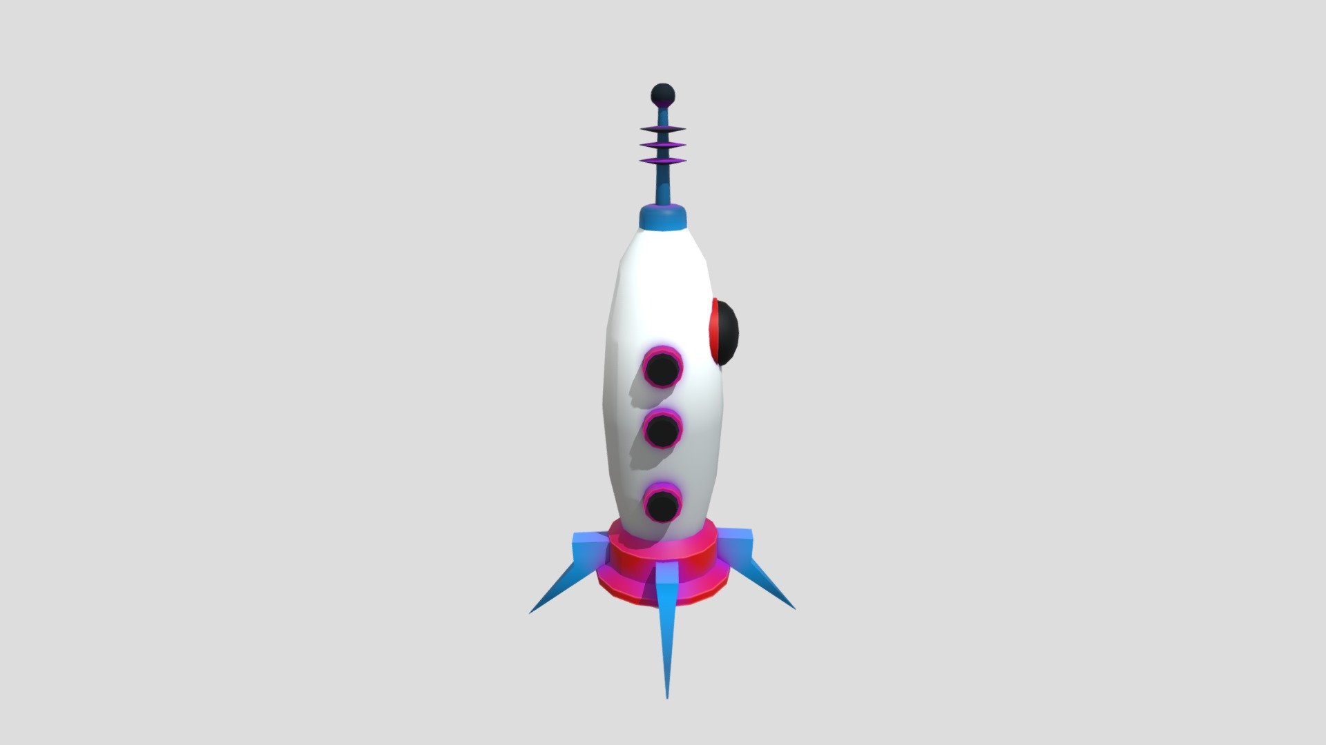 3d model of Cartoon Rocket - Download Free 3D model by Cartoon Props (@askarigeniteamG2) 3d model
