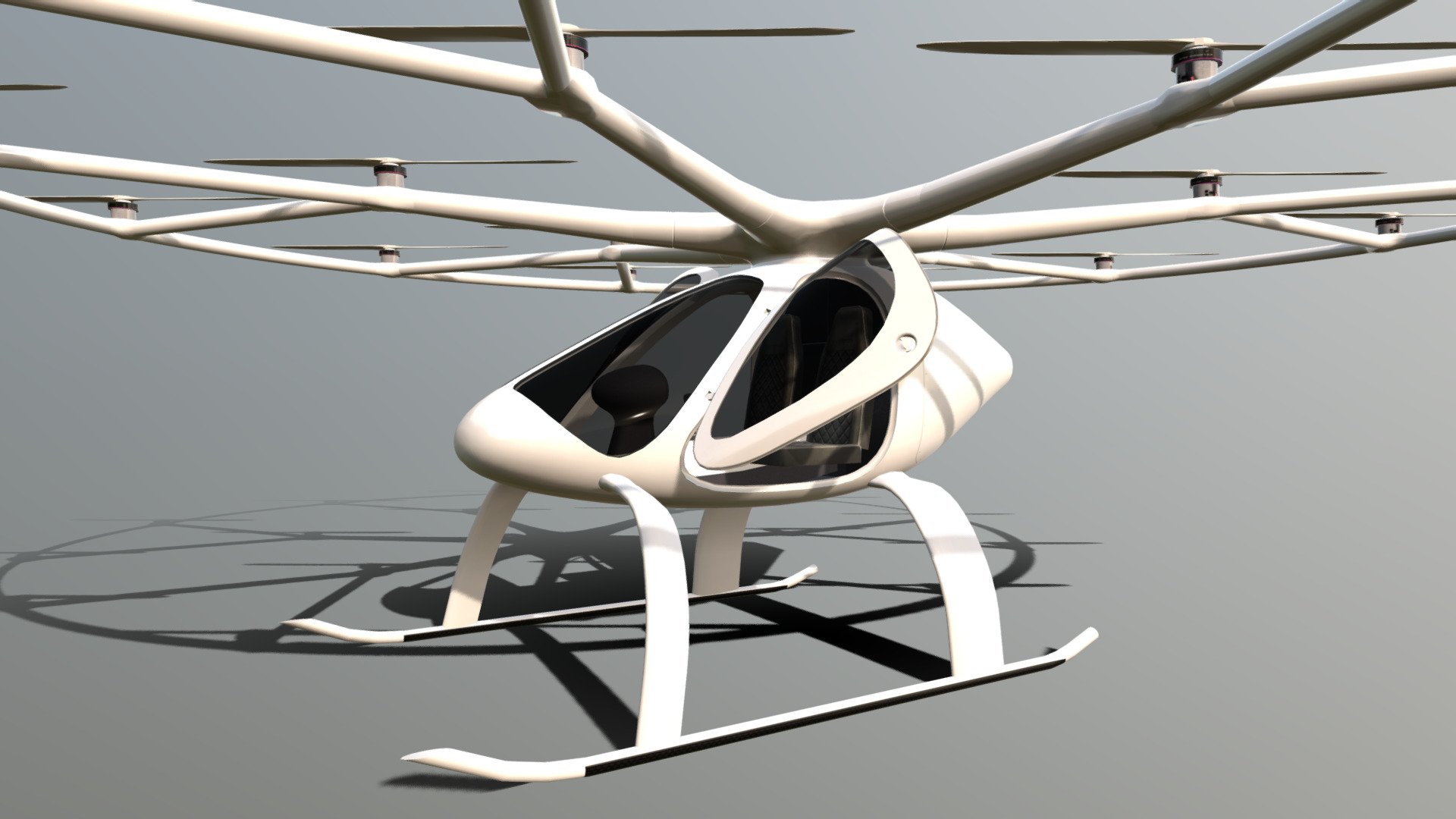 Autonomous EVTOL Air Taxi - Buy Royalty Free 3D model by paperscan 3d model