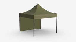 Display tent mockup 01 frame, square, product, tent, stand, event, template, display, party, trade, exhibition, mockup, outdoor, show, shelter, messe, 3d, pbr, mobile