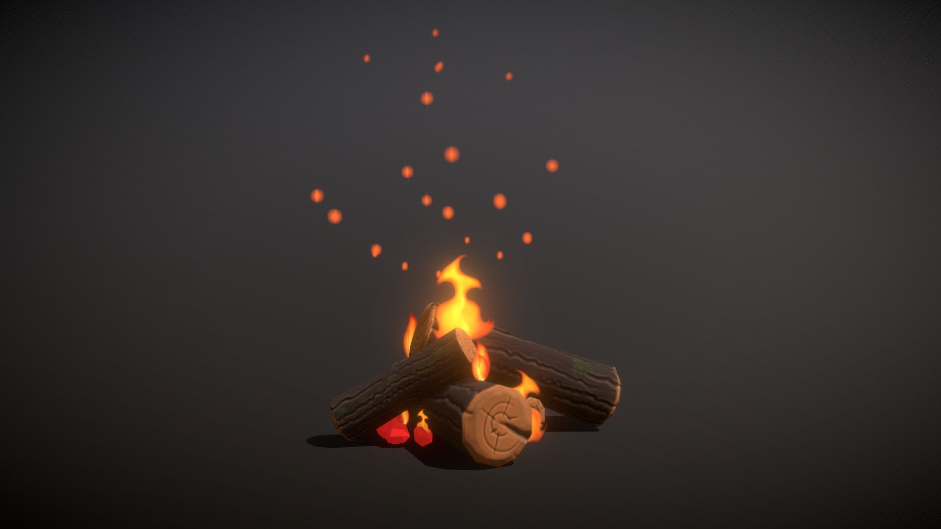 Game ready lowpoly asset: fire with logs, sparks and coal. Fantasy stylized bonfire ready for AR VR.


Asset comes with 2k PNG PBR textures of Color, Roughness, Normal Map, Emission and Transparency. 


Made for #SketchfabWeeklyChallenge and  #3December2022Challenge - Low poly fire place with logs - Buy Royalty Free 3D model by Scritta 3d model