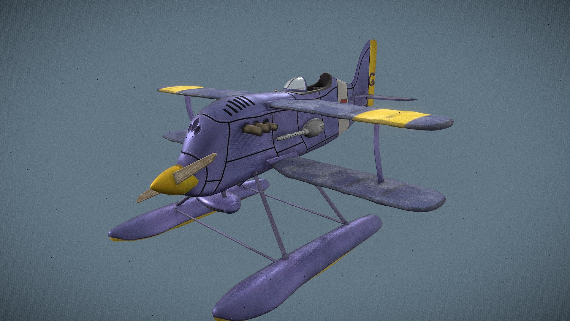 From the studio Ghibli movie Porco Rosso. Its the Curtiss R3C-0 flown by Donald Curtiss in the movie. Based this off concept art for the seaplane that before it was finalized in the movie 3d model