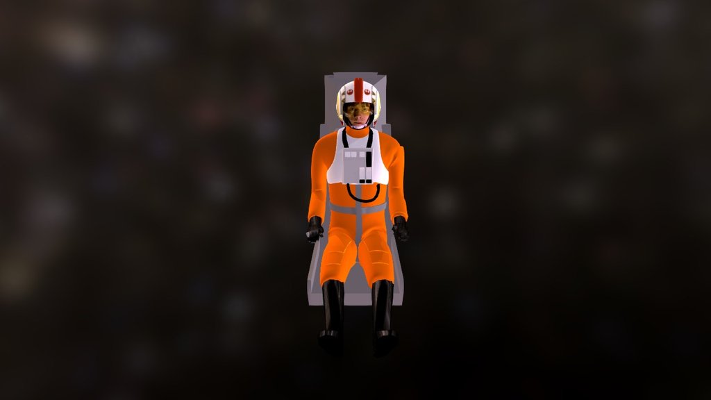 My attempt at making Luke Skywalker, in his flight suit.  This will be used in my Star Wars 2015 contest entry 3d model