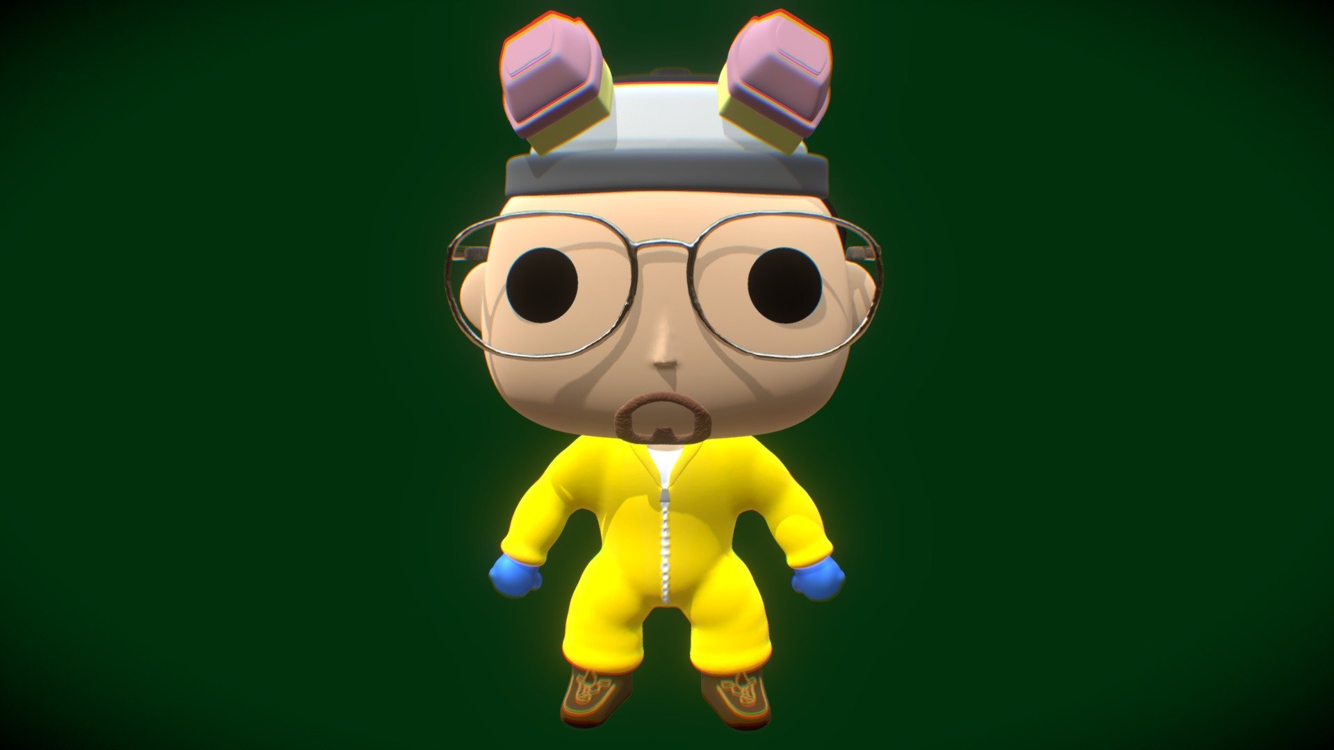 3D Model of Walter White with style Funko POP 3d model
