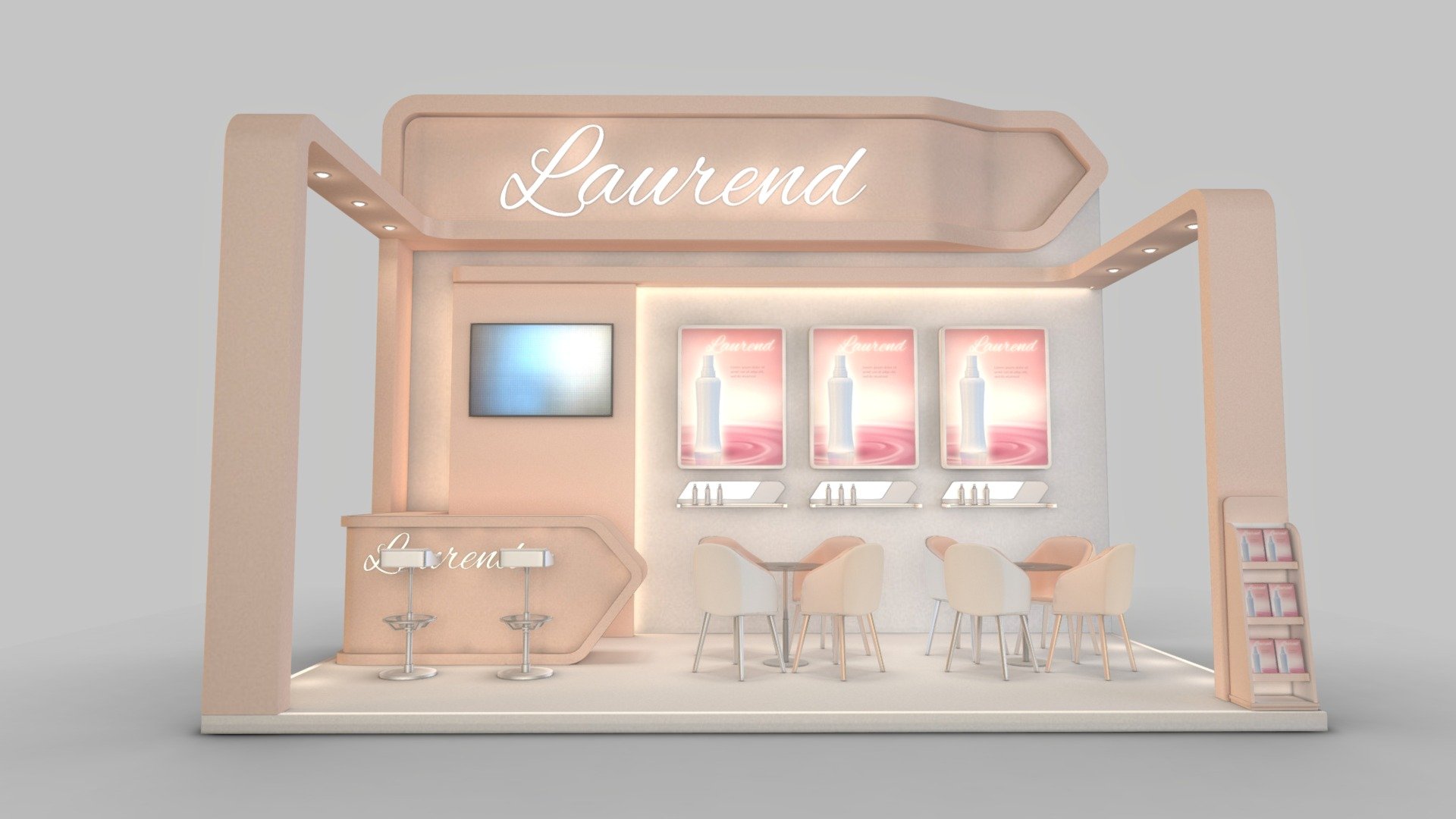 EXHIBITION STAND DESIGN 3D model

18 sqm / 3 exposed side
max height: 450cm

Unit: cm

format:
1. Autodesk 3Ds max 2018 _ Vray 3.60.03 render



Autodesk 3Ds max 2015 _ default scanline render



FBX format



Obj format (standart map texture)



Obj format Vray complete map (embed texture)


 - EXHIBITION STAND MLS 18 sqm - Buy Royalty Free 3D model by fasih.lisan 3d model